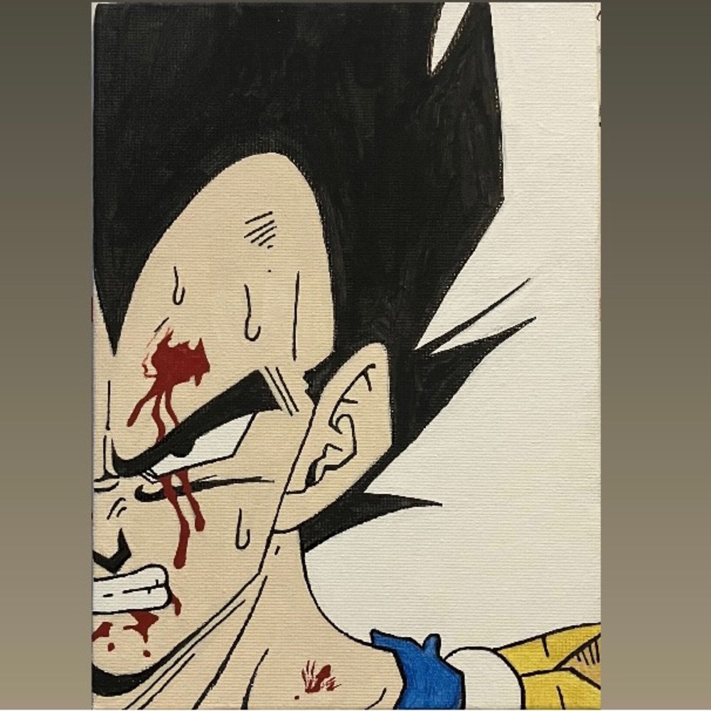 NEW DRAGON BALL Z SAIYAN VEGETA ‘LOSING DOG’ ART PRINT
